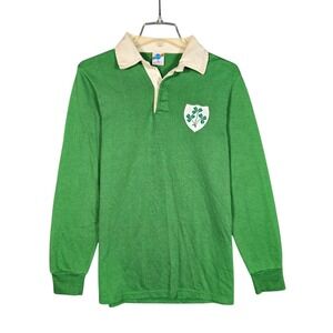 Vintage Ireland Rugby Shirt Men's Large O'Neills Team Green Long Sleeve Patch